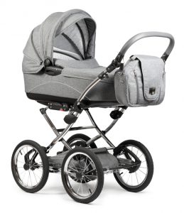 "Grey Baby Stroller on white. This file is cleaned, retouched and contains"